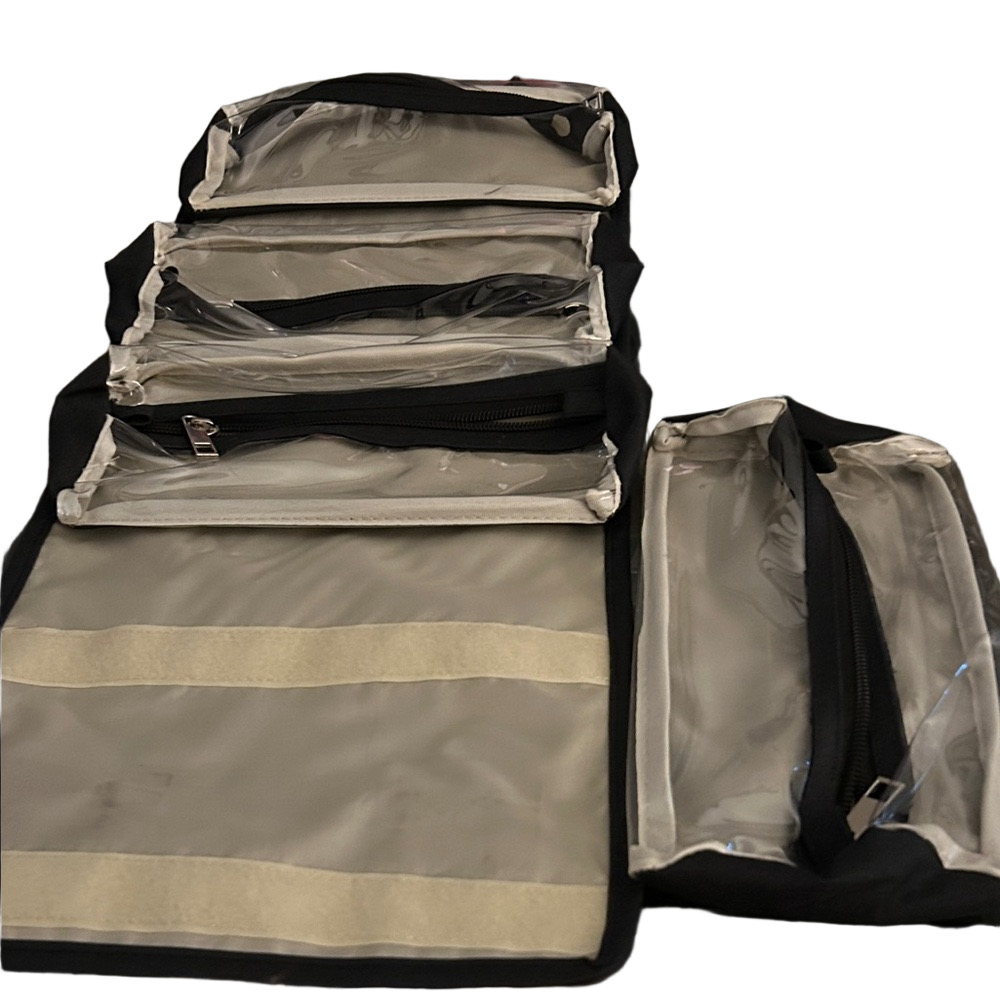 Black Multi-Compartment travel Bag in excellent condition- clean like new. - Picture 3 of 5